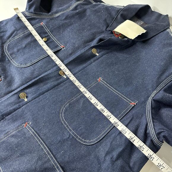 Vtg Sears Work Outerwear Blanket Lined Denim Chore Coat Mens XL Jacket 80s Union - Picture 10 of 16